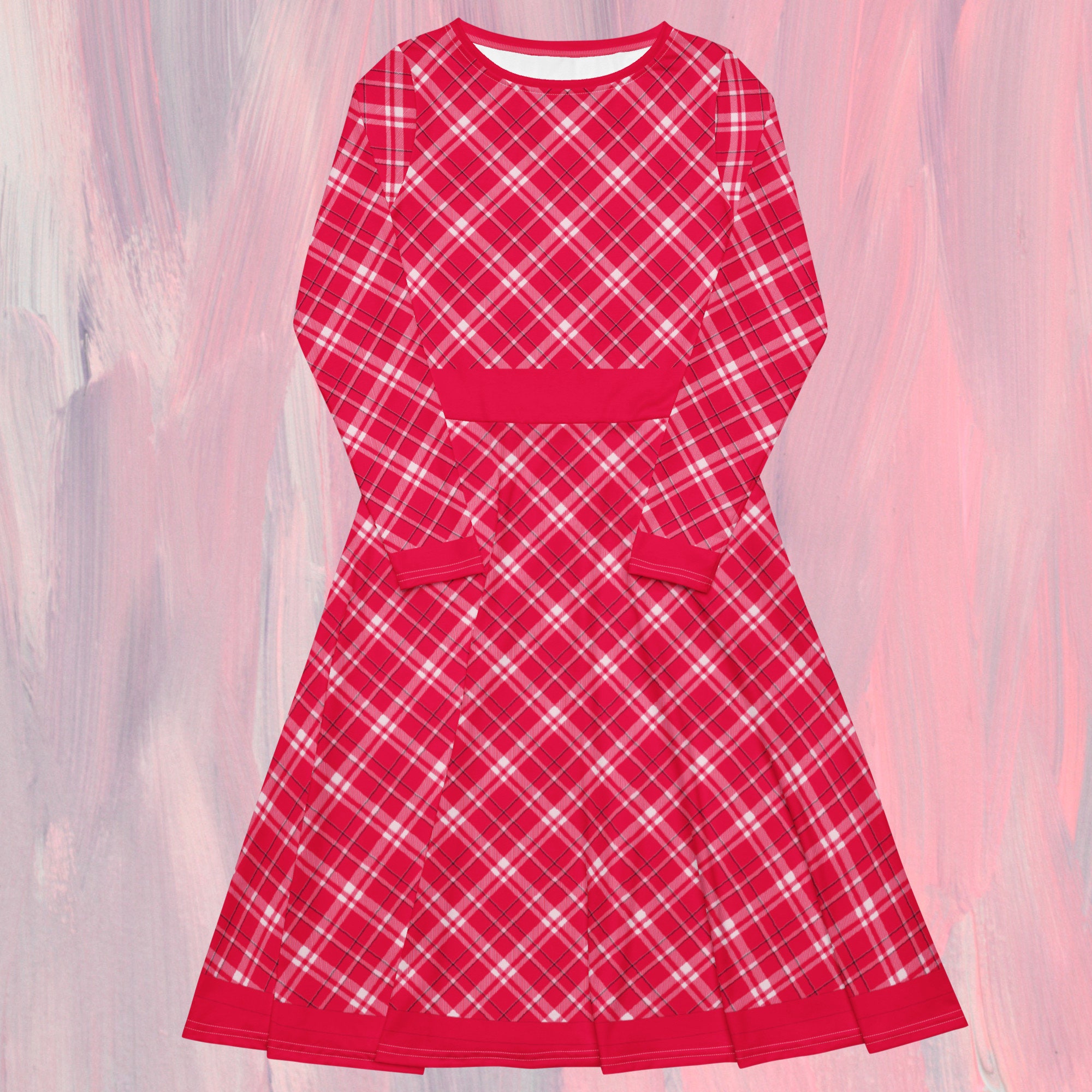 Robe Bébé Noël Rouge à Carreaux - Taille 12-18 Mois, Col, Manches Longues, Marque George