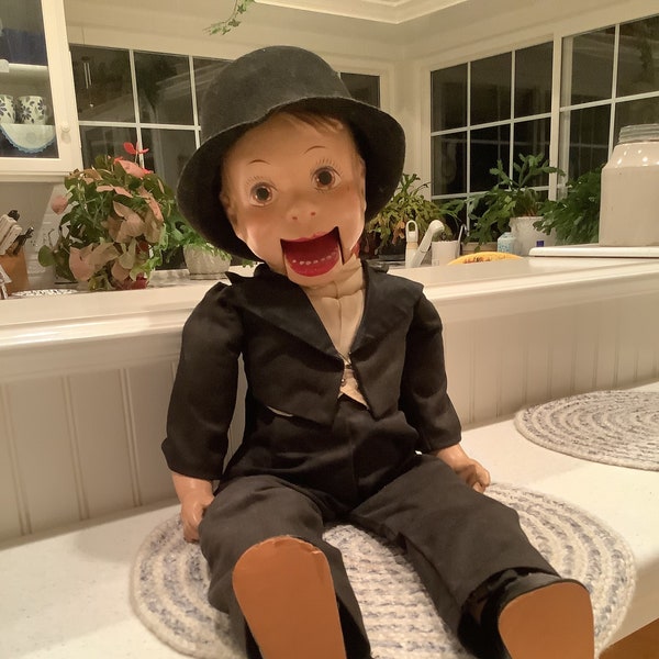 Charlie McCarthy 'Willie Talk' – Vintage 1930s Ventriloquist Dummy Doll