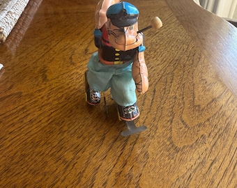 Vintage Linemar Popeye Wind-Up Toy – Made in Japan