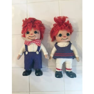 Raggedy Ann and Andy Coin Bank Dolls