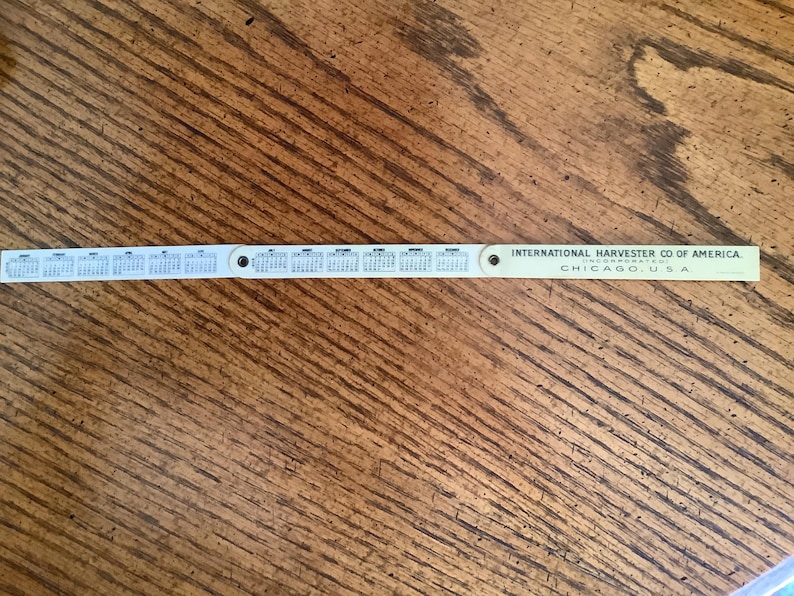 Vintage IHC Celluloid Tri-fold Ruler | 12” With 1906 Calendar - Etsy