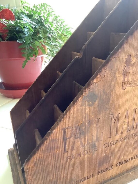 Vintage Pall Mall and Herbert Tareyton Wooden Counter Display for Cigarettes 