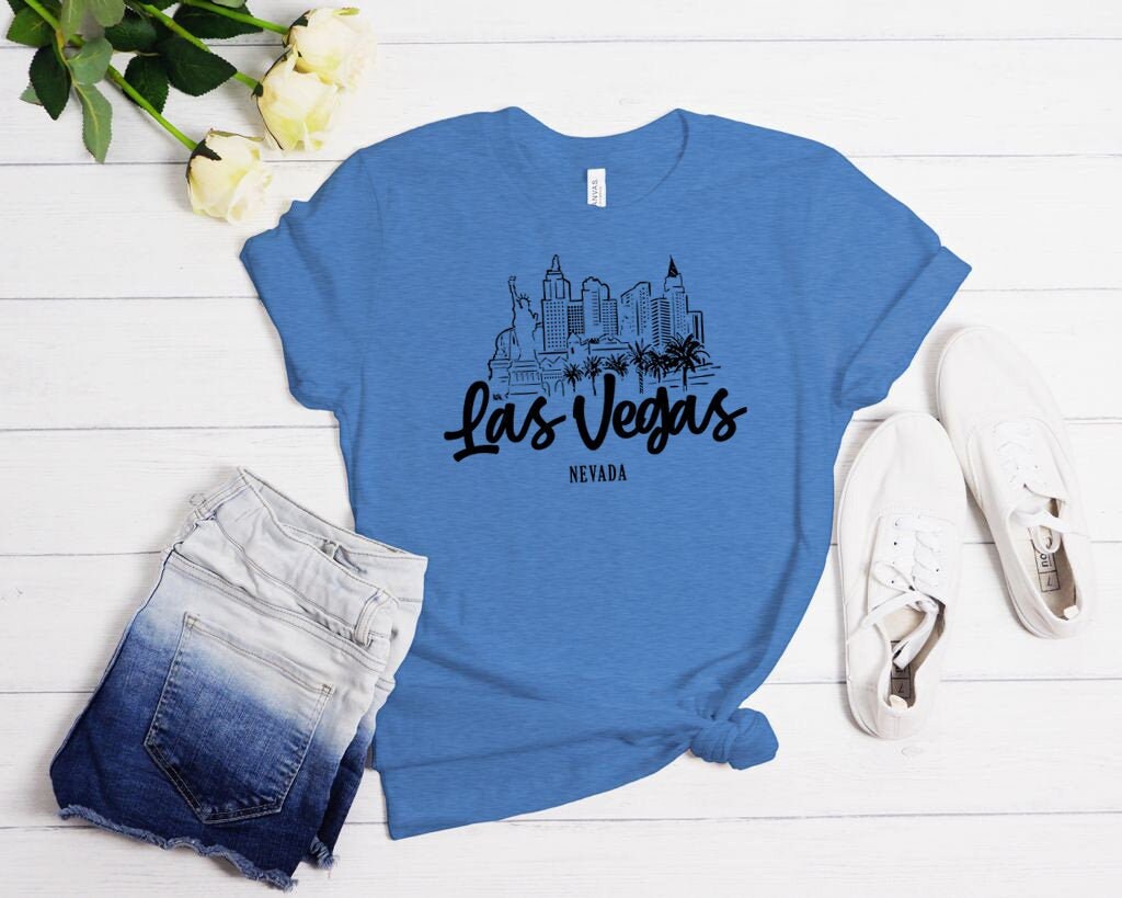 Las Vegas City Unisex Shirts Vegas Skyline Shirts To Etsy