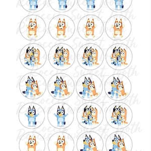 Bluey Edible images 1.5&quot; circles