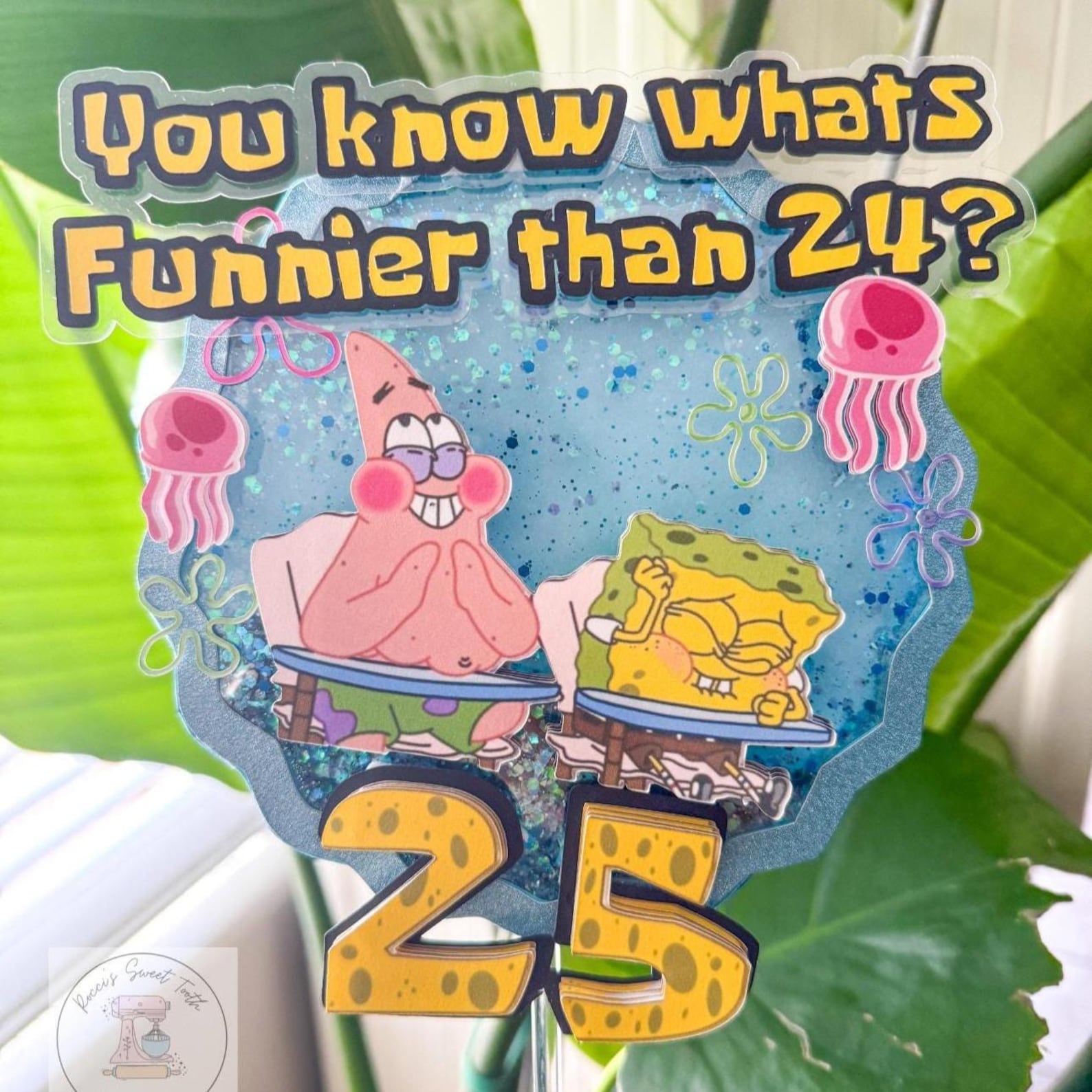 Spongebob What's Funnier Than 24 Shaker Topper - Etsy