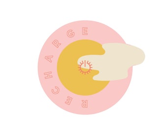 Recharge Self Care Stickers- Die Cut Vinyl Sticker - Positivity Stickers - Hydro flask stickers - Positivity Sticker - motivational sticker