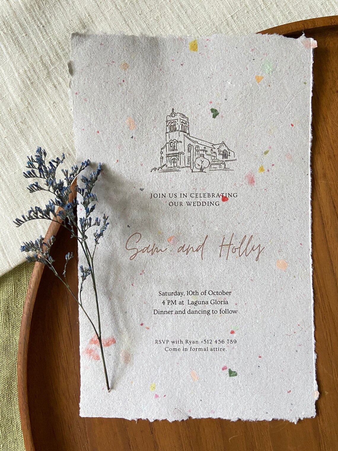Custom Eco-friendly Wedding Invitations - Etsy