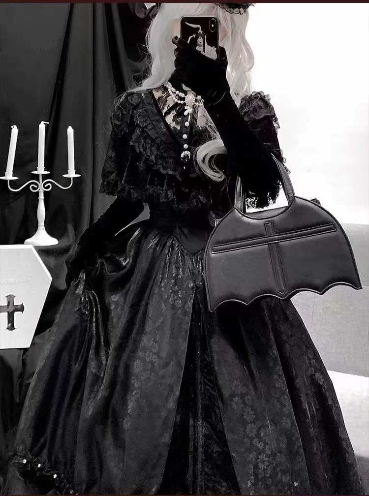 LANSHULAN Plus Size Gothic Style Dress