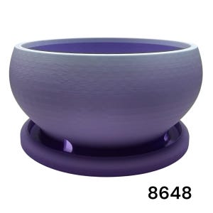 Choice of Color Small Round Succulent and flowers Planter Pot 3.2" Black Shallow Bowl with drainage holes and built in saucer desk or office