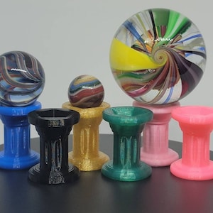 Pillar Marble Display Stand 1.25 inches tall -  Sphere and Orb Holder