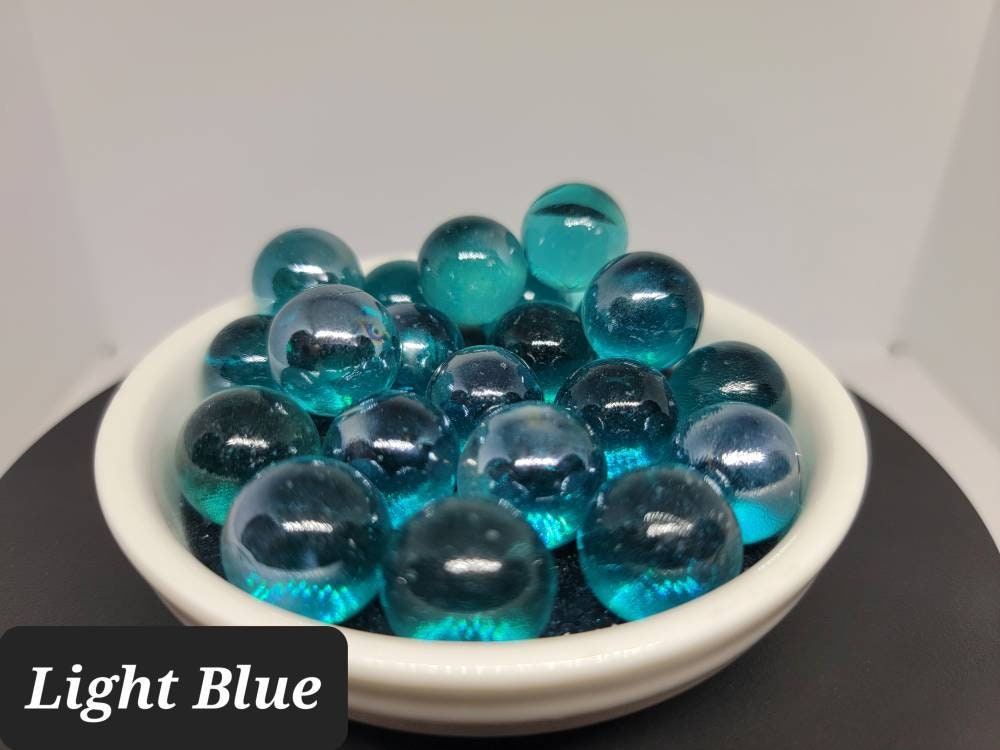17-19Mm Premium Blue Mixed Flat Glass Marbles from China
