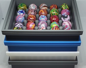 Stackable Marble Storage - Holds 25 Marbles a Tray for Collectible