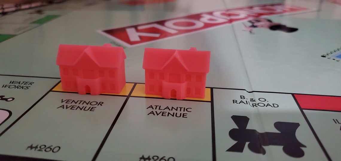 Full Set of 12 Custom Monopoly Game Board Hotel Pieces / Etsy