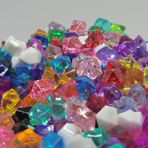 Gem game pieces board game accessories acrylic crystal pawn - pack of 10