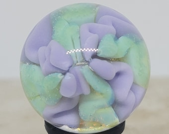 Glass Marble Cotton Candy 1" 25mm Collectible Game Piece lot #3669