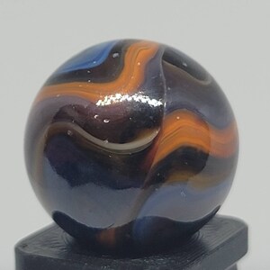 Glass Marble Hot Blue .72&quot; Collectible Game Piece lot #3241