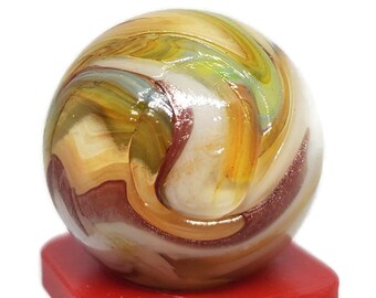 Swamp Monster Marble .71 inch Glass Game Marble - lot #2115