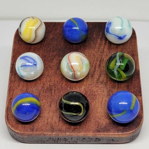 Mix of 9 Swirl Collectible Glass Marbles 5/8&quot; Game Marble lot #3402