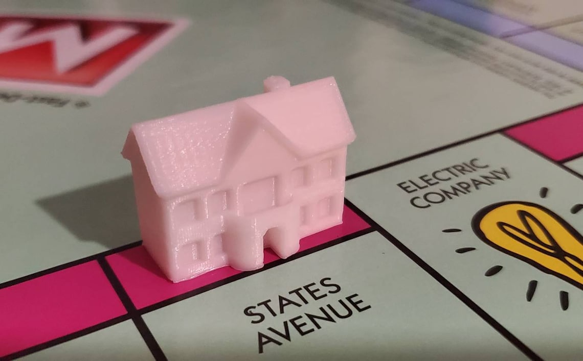 2 Replacement Monopoly Hotel Game Pieces Etsy