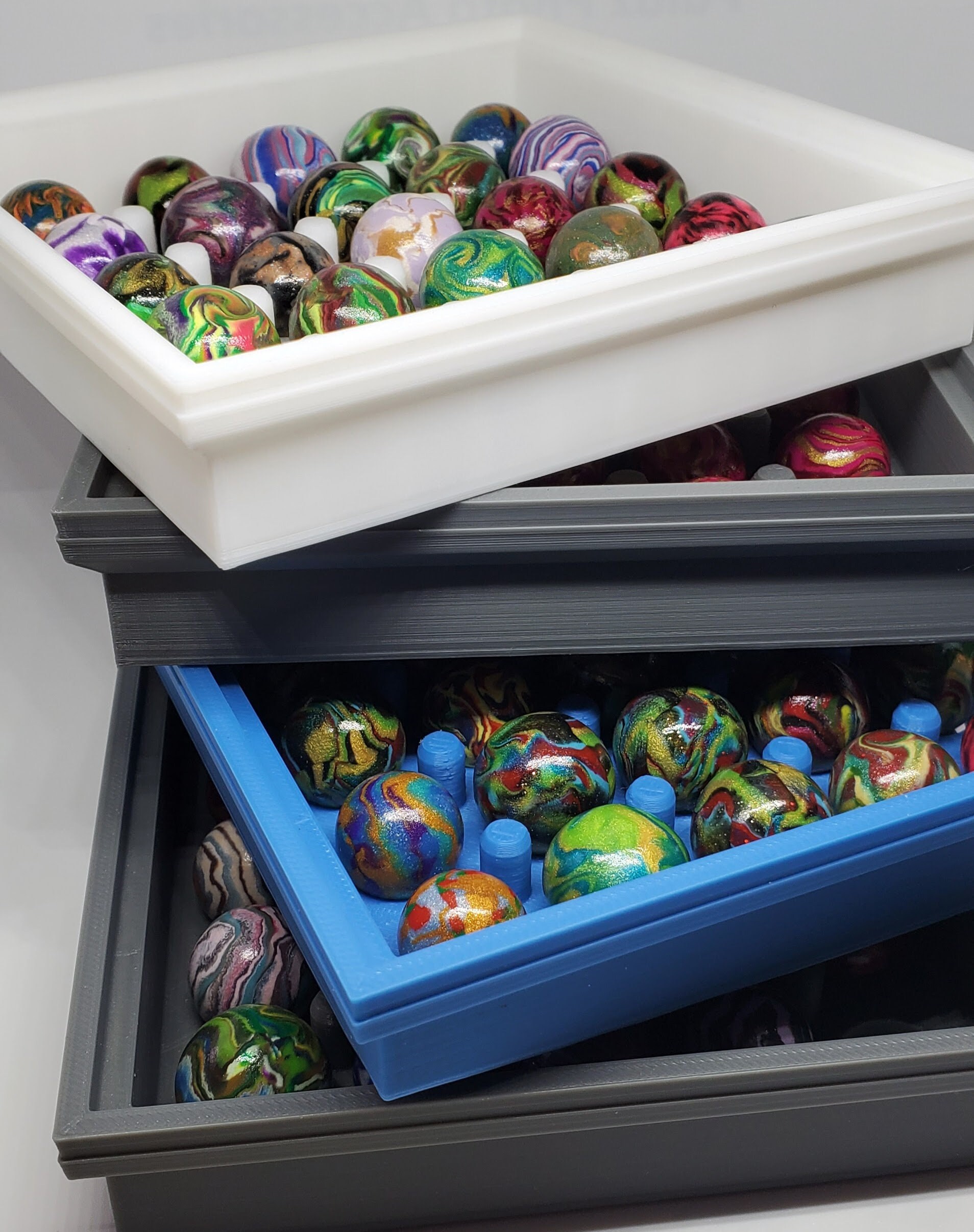 Stackable Storage Holds 25 Marbles a Tray for Collectible Etsy