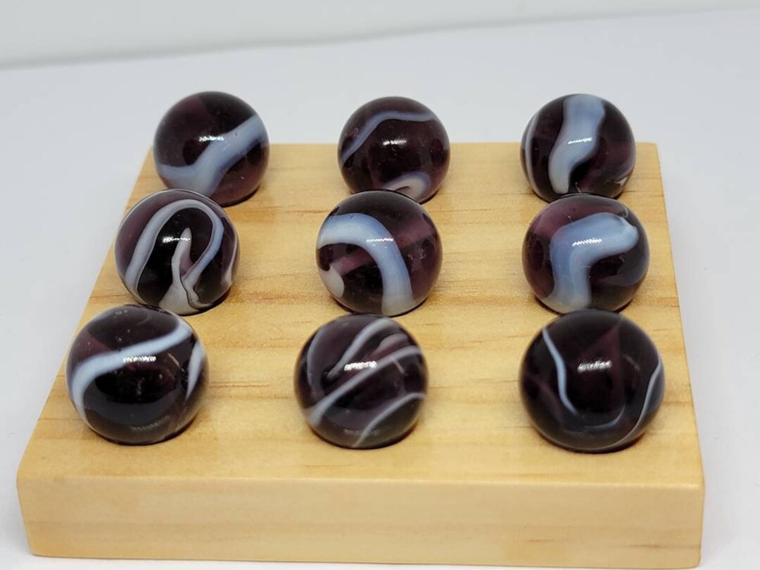 9 Collectible 5/8 Glass Marbles Game Marble Lot 3446 Etsy