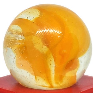 Orange Hybrid Cateye Marble 15.5mm - Game Marble, Collectible Vintage Marble lot # 1830 see photos