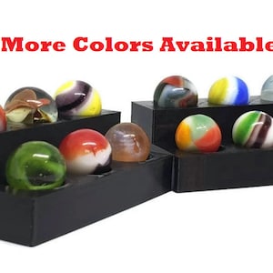 Pack of 2 Marble Displays - 2 Tier Holds 6 Marbles each 5/8" - Sphere Display Crystal Holder