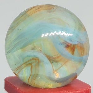 Translucent Blue Ghost swirl Marble 3/4&quot; Glass Marble - lot #2562