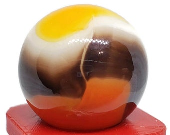 Volcanic Sunset Vintage Game Marble .61" Collectible old Marble lot # 2167 see photos