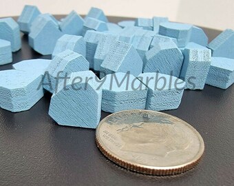 PACK OF 10 Blue Diamond Wooden Game Pieces