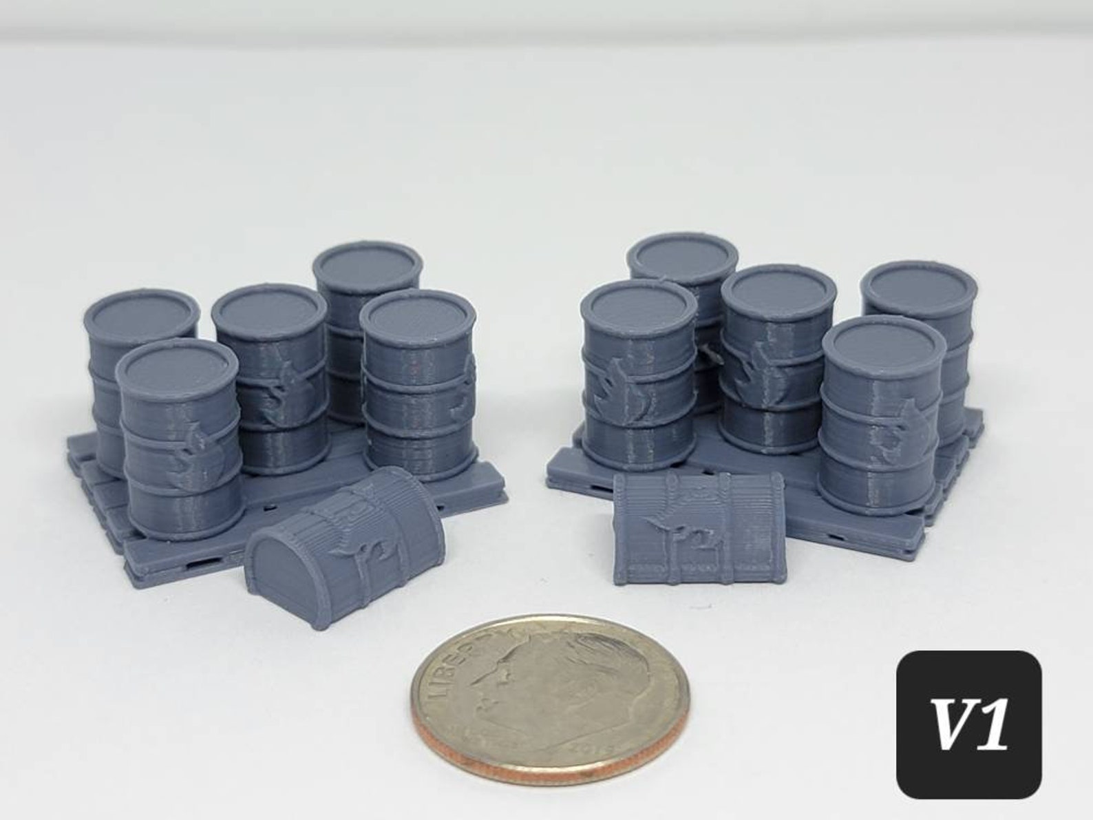 Rpg Container Pack of 2 Fuel Barrels Oil Container on Pallet RPG Games Terrain ...