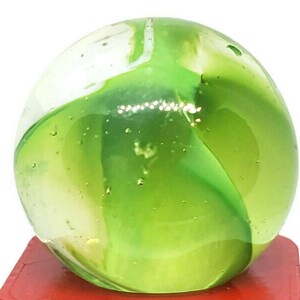 Green Cateye Marble 16mm - Game Marble, Collectible Vintage Marble lot # 1828 see photos
