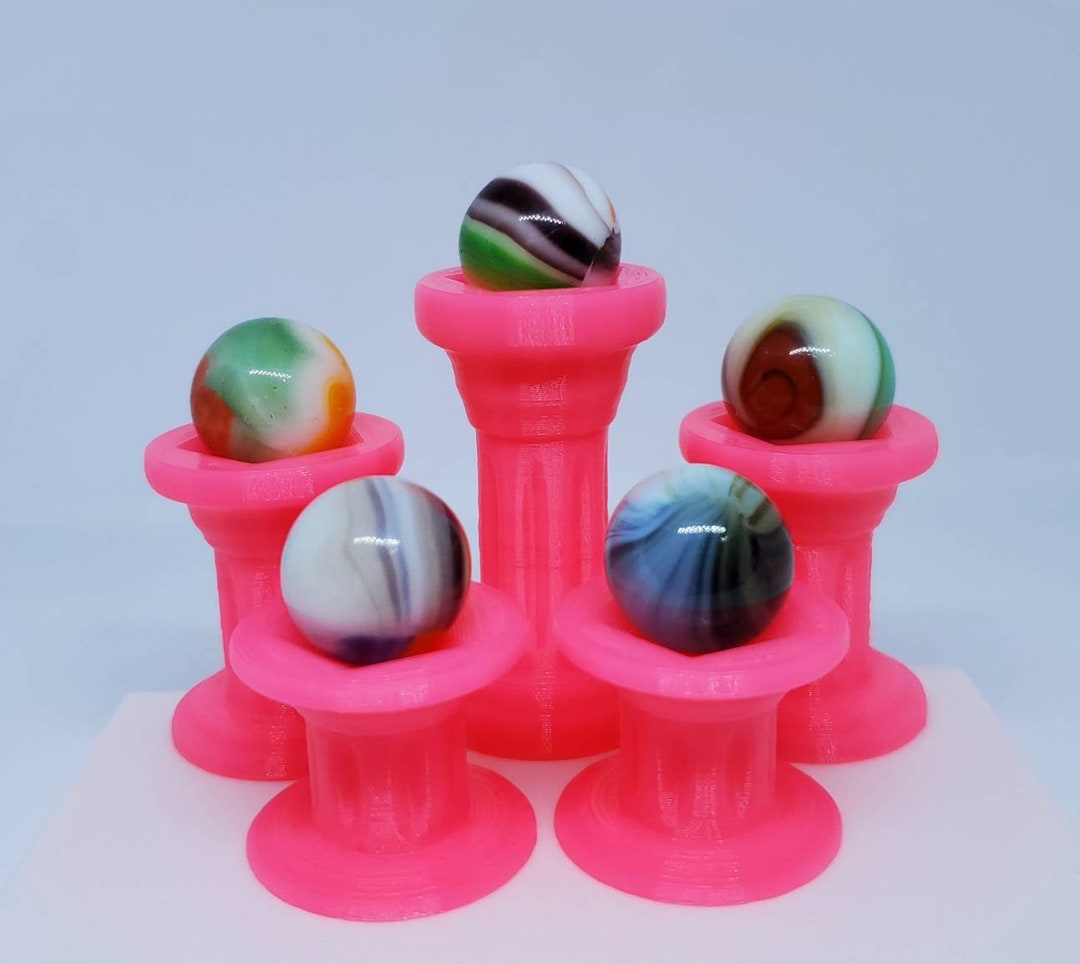 Set of 5 Hot Pink Marble Pillars for 5/8 Marbles Etsy