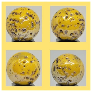 Galactic Yellow Meteor Collectible 1&quot; Glass Marbles Game Marble lot #3487