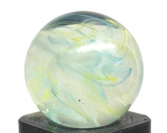 Green and Blue Transparent Swirl Glass Marble 18mm Collectible Glass  Game Marble lot# 2888