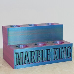 Marble King Marbles Display 2 Tier Holds 6 Marbles 5/8" - Sphere Display great for shelves cases # 4175