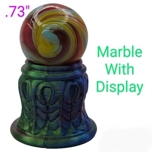 Glass Marble with Display - Game Marble lot 4897 see photos and description has cold roll marks