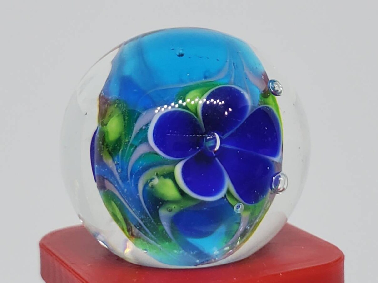 Blue Flower Marble 5/8 Game Marbles lot 1565 Etsy