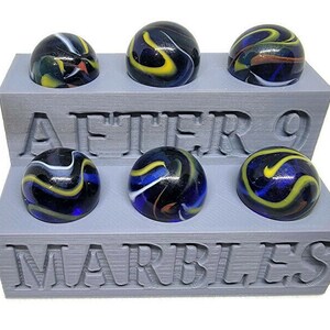 6 Game Marbles 5/8&quot; Glass Marble - lot #2255 game board marbles