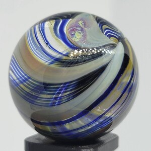 Blue Ribbon Galaxy Marble 27mm 1.08&quot; Collectible Glass  Game Marble lot# 2932