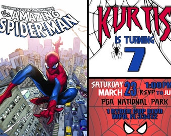 Spider-Man Birthday Party Invitations