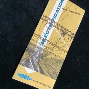 Oryginalna ulotka British Railways London Midland Guide z 1960 r. – Elektryfikacja