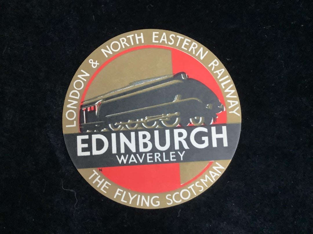 Original LNER Railway the Flying Scotsman Train Luggage Label ...