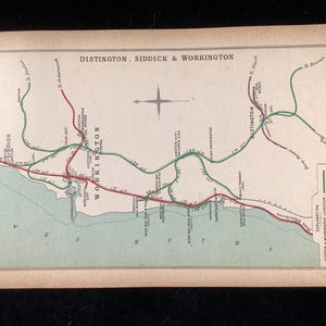 Spoorkaart Distington Workington Siddick Junction 1904, origineel: