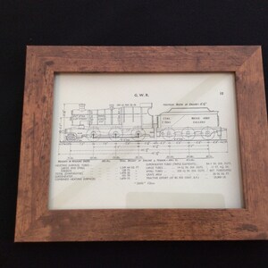Vintage Railway GWR 2600 Class Locomotive Picture Loco Diagram Railway