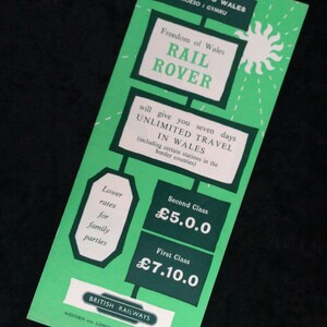 Oryginalna ulotka reklamowa British Railways Midland Region z 1961 r. Wales Rover
