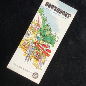 Oryginalna ulotka reklamowa British Railways z lat 50. XX wieku Southport – kontynentalny kurort w Anglii