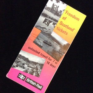 Oryginalna ulotka reklamowa British Railways Scottish Region z 1966 r. w Szkocji