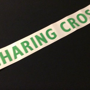 Original British Railways Carriage Window Destination Label - Charing Cross