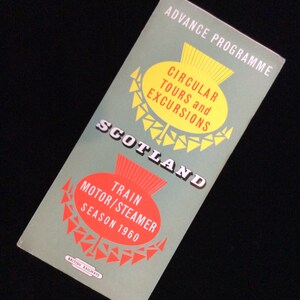 Oryginalna ulotka reklamowa British Railways Scottish Region z 1960 r. w Szkocji